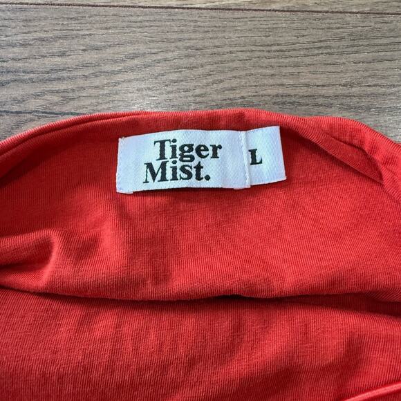 Tiger Mist Bentley Strappy Back Body-con Mini Dress Rust Red Size Large - Picture 7 of 11